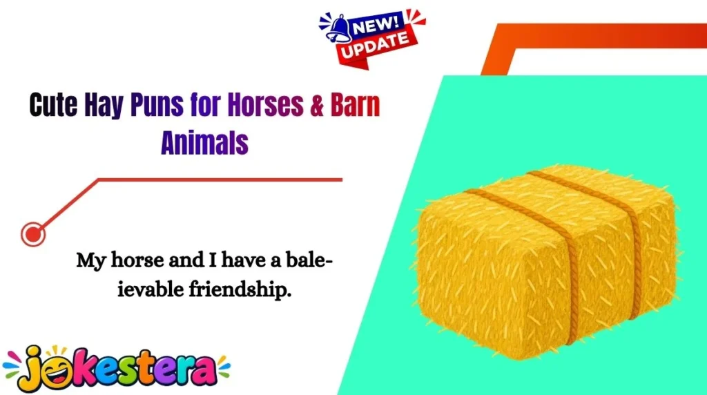 Cute Hay Puns for Horses & Barn Animals
