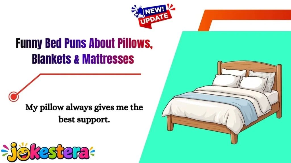 Funny Bed Puns About Pillows, Blankets & Mattresses